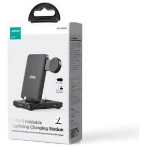 Joyroom Charging Station 4-in-1 for Apple iPhone (7.5W), AirPods (5W), Apple Watch (2.5W) + Lightning+Lightning+U, PD 5W, Black (JR-WQS02)