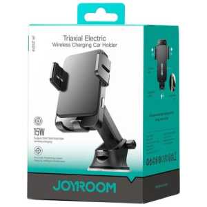 Joyroom Car Mount Magnetic Wireless Charger 2-in-1 (Dasboard and Version) 4.6 - 6.8 inch 15W, Black (JR-ZS219-DASH)