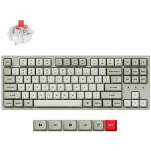 Keychron C1 Pro (C1PX-M1) QMK/VIA Mechanical Red Switch - 8K Polling Rate Hot Swap.80% US Retro RGB