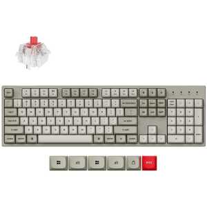 Keychron C2 Pro (C2PX-M1) QMK/VIA Mechanical Red Switch - 8K Polling Rate Hot Swap.100% US Retro RGB