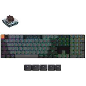 Keychron K5 V2 (K5X-B3) QMK Wireless Mechanical Keyboard Brown Switch RGB 100% US Layout