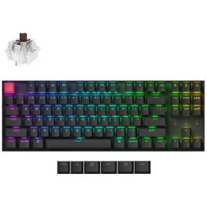 Keychron K8 V2 (K8X-H3) QMK Wireless Mechanical Keyboard Brown Switch HotSwap RGB 80% US Layout