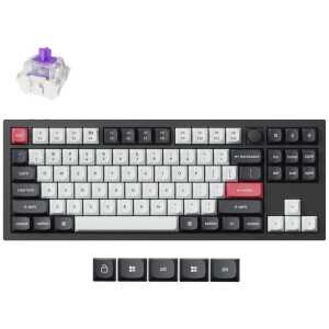 Keychron Q3 HE (Q3H-M1) QMK Wireless Custom Hall Effect Keyboard Purple Switch 80% US Layout