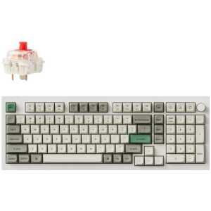 Keychron Q5 Max (Q5M-P1) QMK/VIA Wireless Custom Mechanical White Keyboard-Red Switch 96% US Layout