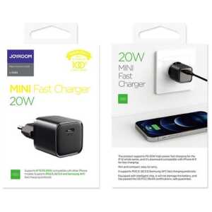 Joyroom Travel Charger Type-C, QC 3.0, PD 3.0, AFC, 20W, EU Black (L-P202)