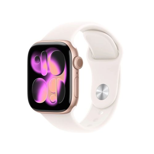 Apple Watch Series 11 (2025) GPS 42mm Rose Gold Alu Case, Light Blush Sport Band S/M EU MEU04