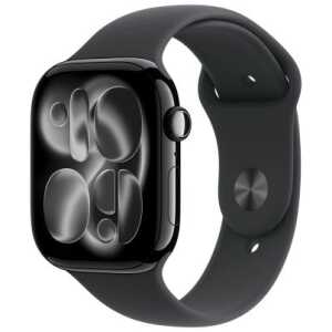 Apple Watch Series 11 (2025) GPS 46mm Jet Black Alu Case, Black Sport Band M/L EU MEUX4