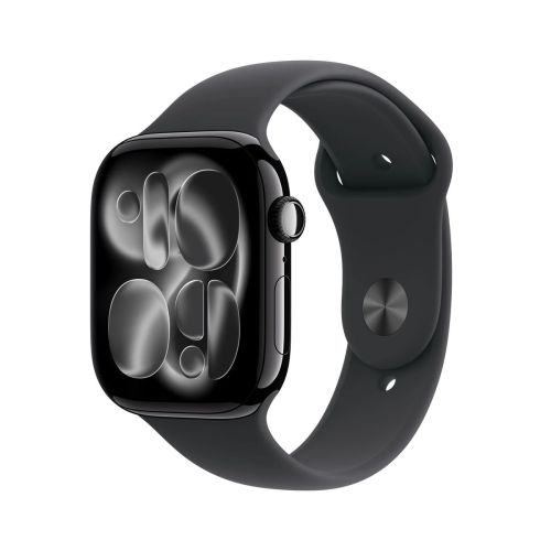 Apple Watch Series 11 (2025) GPS 46mm Jet Black Alu Case, Black Sport Band M/L EU MEUX4