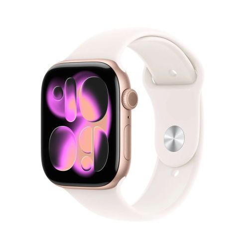 Apple Watch Series 11 (2025) GPS 46mm Rose Gold Alu Case, Light Blush Sport Band M/L EU MEV74