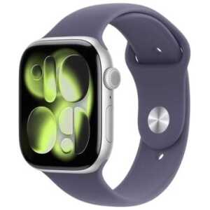 Apple Watch Series 11 (2025) GPS 46mm Silver Alu Case, Purple Fog Sport Band M/L EU MEVA4 - ONLY BOX DAMAGE