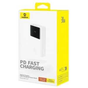 Baseus Power Bank Star-Lord with Digital Display, Fast Charge, C+A+A, 30W, 10000 mAh, White (P10022907113-01)