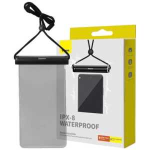 Baseus AquaGlide Universal Waterproof Case IPX8 up to 7.2 inch Phone, Black/ Transparent (BS-PC030)