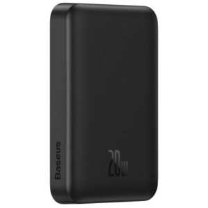 Baseus Power Bank Magnetic Mini Wireless Fast charging (With Xiaobai Type-C to Type-C 60W(20V/3A) 0.5m) MagSafe 15W / PD 20W, 10000 mAh, Black (PPCX070001)