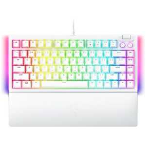 Razer BLACKWIDOW V4 75% WHITE - Mechanical RGB Gaming Keyboard - Hot-Swappable - Orange Tactile Swit