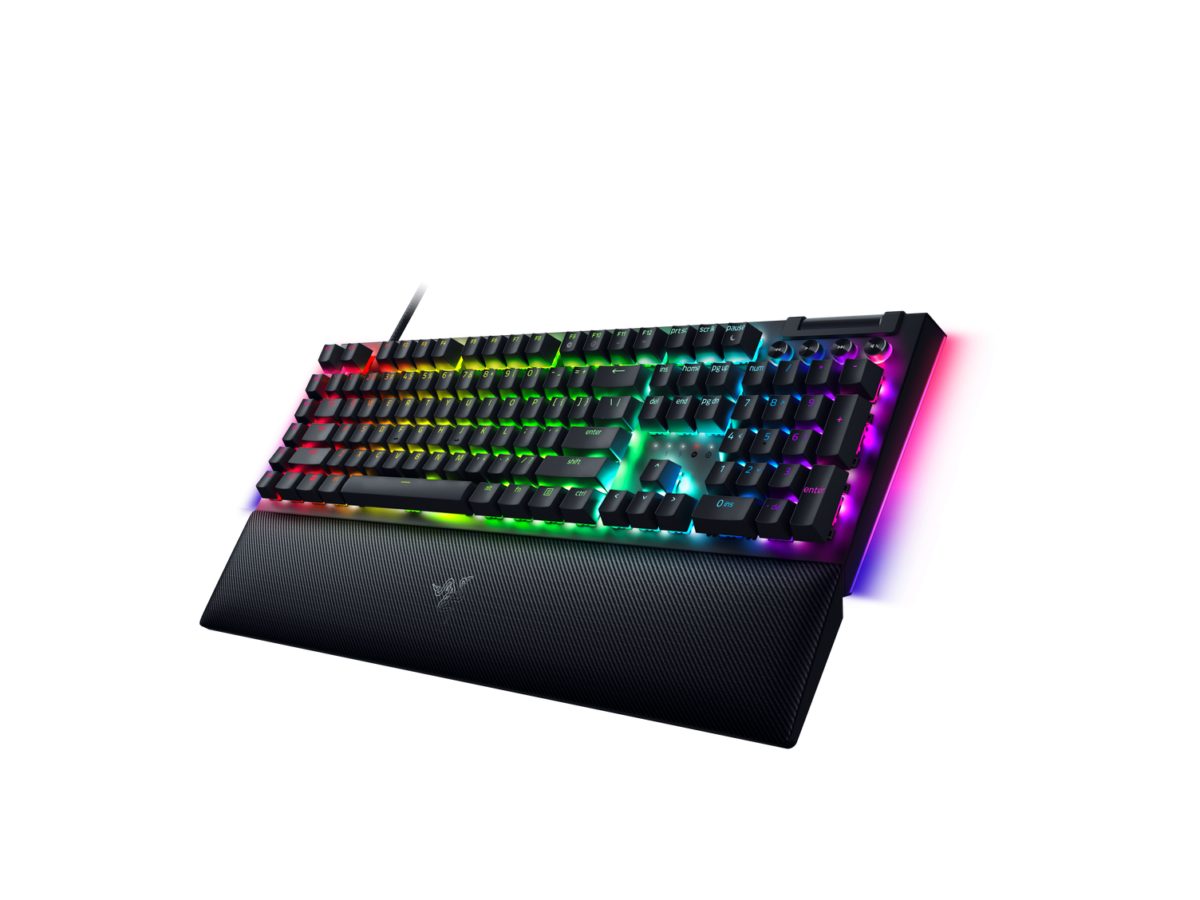 Razer BLACKWIDOW V4 - RGB Gaming Mechanical Keyboard - Underglow LED - Macro - Yellow Linear Switch - Image 4