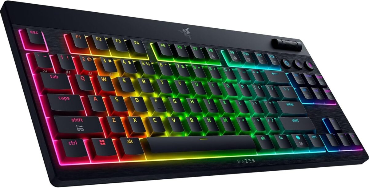 Razer BlackWidow V4 Low Profile Tenkeyless HyperSpeed - Wireless RGB Keyboard - Yellow Switch - Image 2