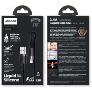 Joyroom Lightning - USB Cable 2.4A, 1.2m Black (S-1224N2)