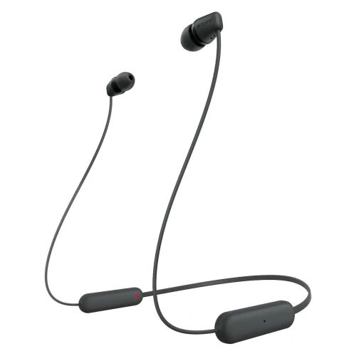 Sony WI-C100 Bluetooth Wireless In-Ear Headphones, BT 5.0, Remote Control, Black EU