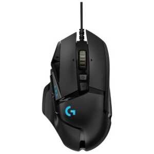 Logitech Mouse Wired G502 Hero High Performance Gaming 16000 DPI, RGB Black EU (910-005470)