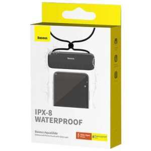 Baseus AquaGlide Universal Waterproof Case IPX8 up to 7.2 inch Phone, Black/ Transparent (BS-PC029)