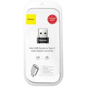 Baseus Converter USB Male To Type-C Female Black (CAAOTG-01)