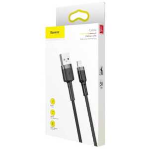 Baseus Lightning Cafule Cable 2.4A 0.5m Gray + Black (CALKLF-AG1)