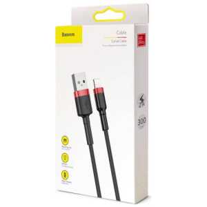 Baseus Lightning Cafule Cable 2A, 3m Red/Black (CALKLF-R91)