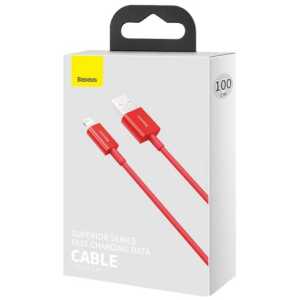 Baseus Lightning Superior Series cable, Fast Charging, Data 2.4A, 1m Red (CALYS-A09)