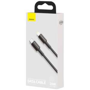 Baseus Type-C - Lightning High Density Braided Fast charging cable PD 20W 1m Black (CATLGD-01)
