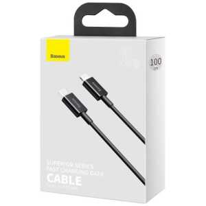 Baseus Type-C - Lightning Superior Series fast charging data cable, PD 20W, 1m, Black (CATLYS-A01)