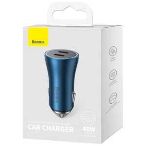 Baseus Car Charger Golden Contactor Pro fast Charger C+C 40W Blue (CGJP000003)