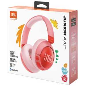 JBL JR470NC Bluetooth Wireless On-Ear Headphones for Kids Pink EU