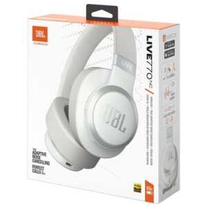 JBL LIVE 770NC Bluetooth Wireless On-Ear Headphones White EU
