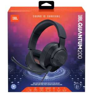 JBL Quantum 200 Headphone Wired Gaming Headset with Microphone, Black EU