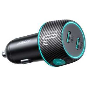 Joyroom Car Charger with LED backlight, C+C, 70W, Black (JR-CCN02)