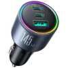Joyroom Car Charger Mini, C+C+U, 145W with Type-C to Type-C Cable 100W, Black (JR-CCN07)
