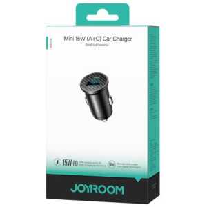 Joyroom Car Charger Mini, C+U, 15W, Black (JR-CCN16)