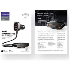 Joyroom Car Charger 5-in-1, U+U+U+U+U 31W, Black (JR-CL03)