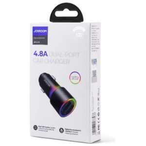 Joyroom Car Charger U+U, 24W, LED Light, Black (JR-CL10)