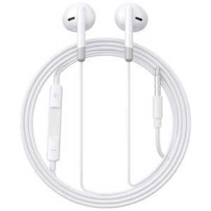 Joyroom Earphone Wired In-Ear Headphones with Remote and Microphone, 3.5mm Jack, White EU (JR-EW01)