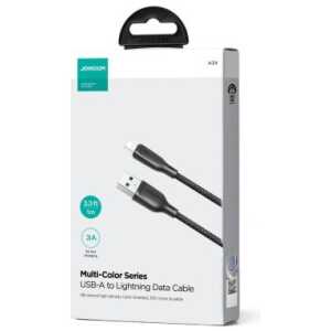 Joyroom USB - Lightning Cable Multi-Color Series A14, 480mb/s, 3A, 1.2m, Black (SA34-AL3)