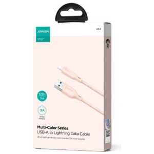 Joyroom USB - Lightning Cable Multi-Color Series A14, 480mb/s, 3A, 1.2m, Pink (SA34-AL3)
