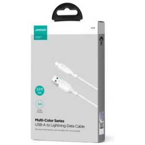Joyroom USB - Lightning Cable Multi-Color Series A14, 480mb/s, 3A, 1.2m, White (SA34-AL3)