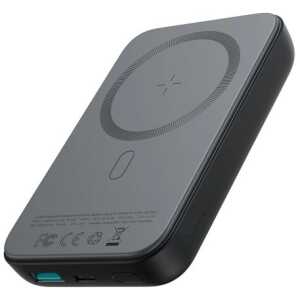 Joyroom Power Bank Magnetic Wireless charging, MagSafe, C+U, PD 20W, 10000 mAh, with USB - Lightning cable (0.25m) Black (JR-W020)