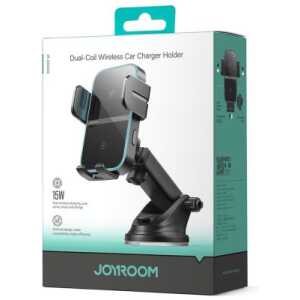 Joyroom Car Mount Magnetic Wireless Charger (Dasboard Version) 4.7 - 6.8 inch, 15W Max, with USB to Type-C cable, Black (JR-ZS246S)