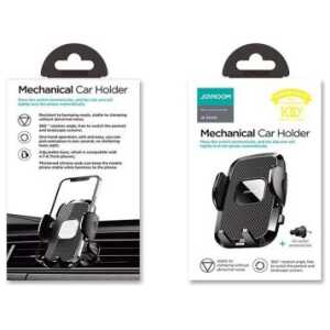 Joyroom Car Mount Clamp Holder (Air Outlet Version) 4.7-6.9 inch, Black (JR-ZS259)