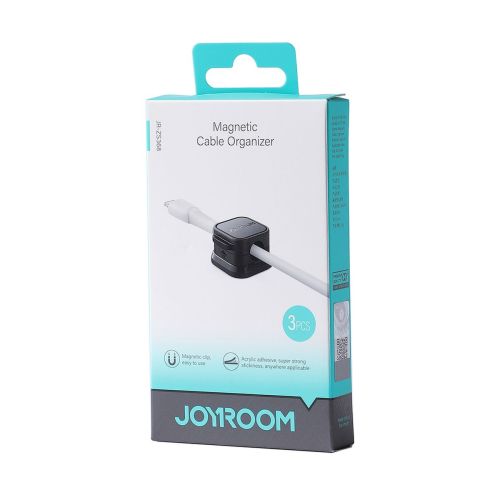 Joyroom Cable Organizer Magnetic up to 7.5 mm diameter, (3pcs), Black (JR-ZS368)