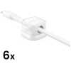 Joyroom Cable Organizer Magnetic up to 7.5 mm diameter, (6pcs), White (JR-ZS368)