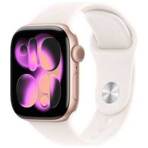 Apple Watch Series 11 (2025) GPS 42mm Rose Gold Alu Case, Light Blush Sport Band S/M EU MEU04