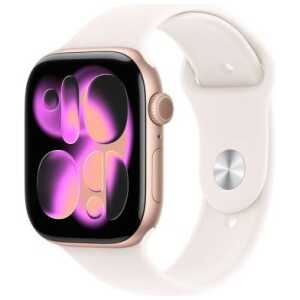 Apple Watch Series 11 (2025) GPS 46mm Rose Gold Alu Case, Light Blush Sport Band M/L EU MEV74 - ONLY BOX DAMAGE